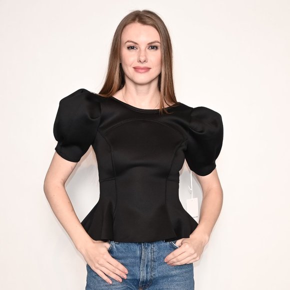 Amanda Uprichard Tops - AMANDA UPRICHARD Black Scuba Jermaine Top NWT S